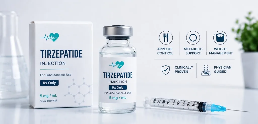 Tirzepatide injection for appetite control and weight management