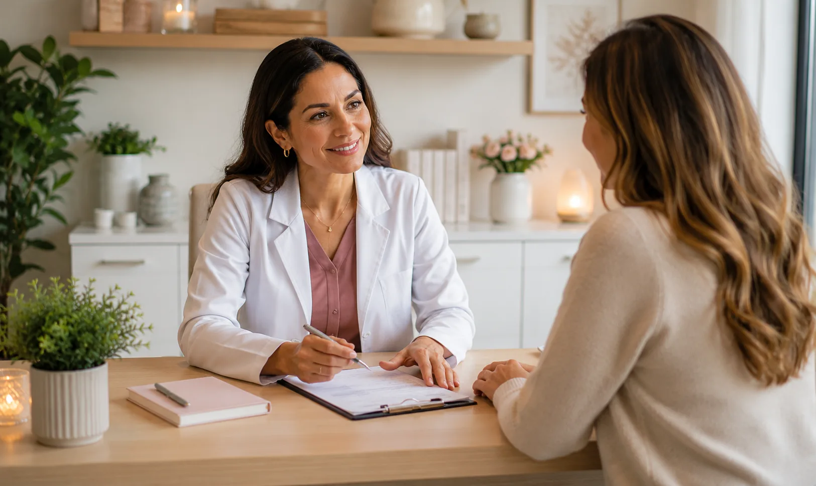 Clinical consultation and hormone lab evaluation