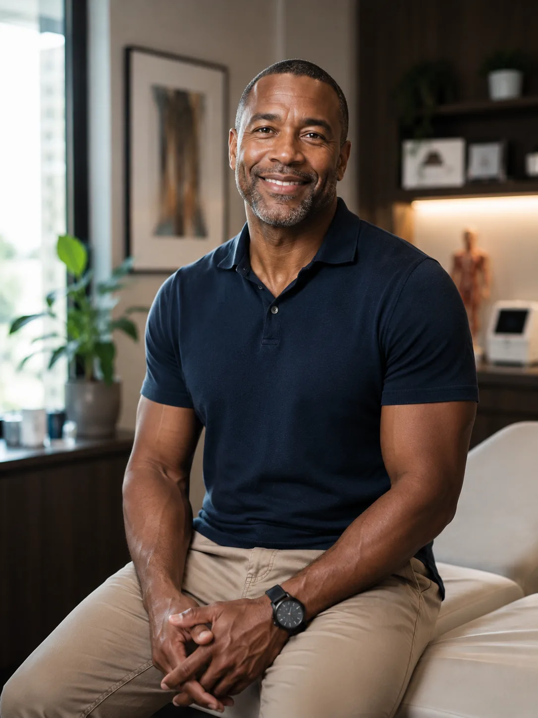 Man focused on fitness and wellness