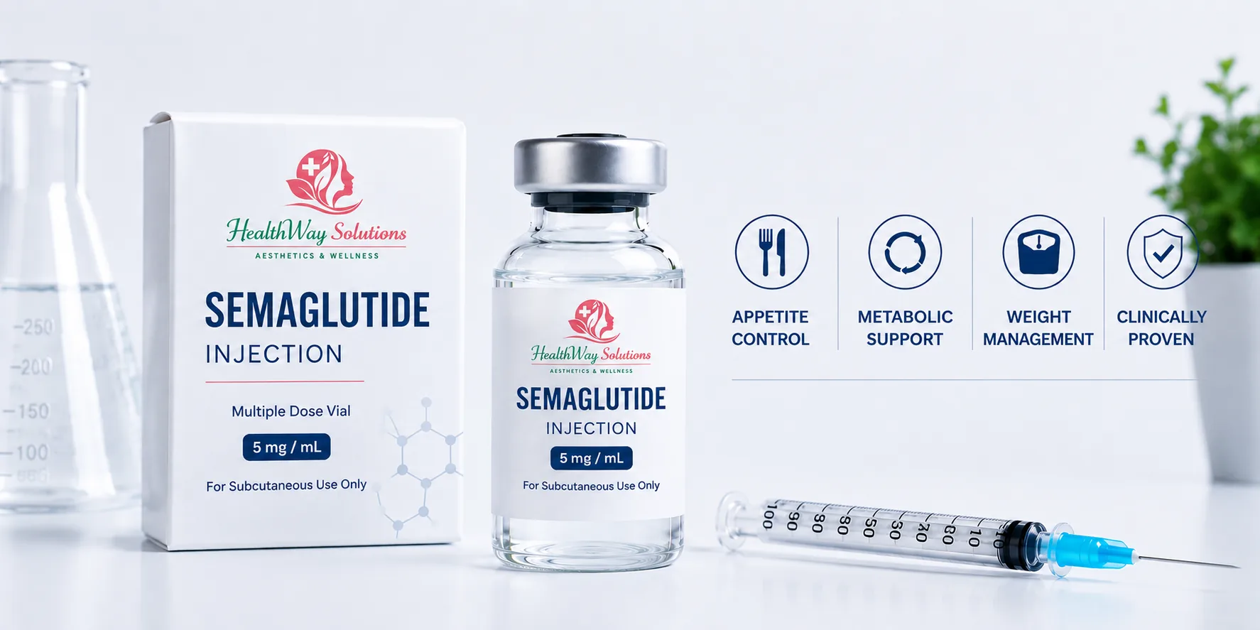 Semaglutide injection for appetite control and weight management